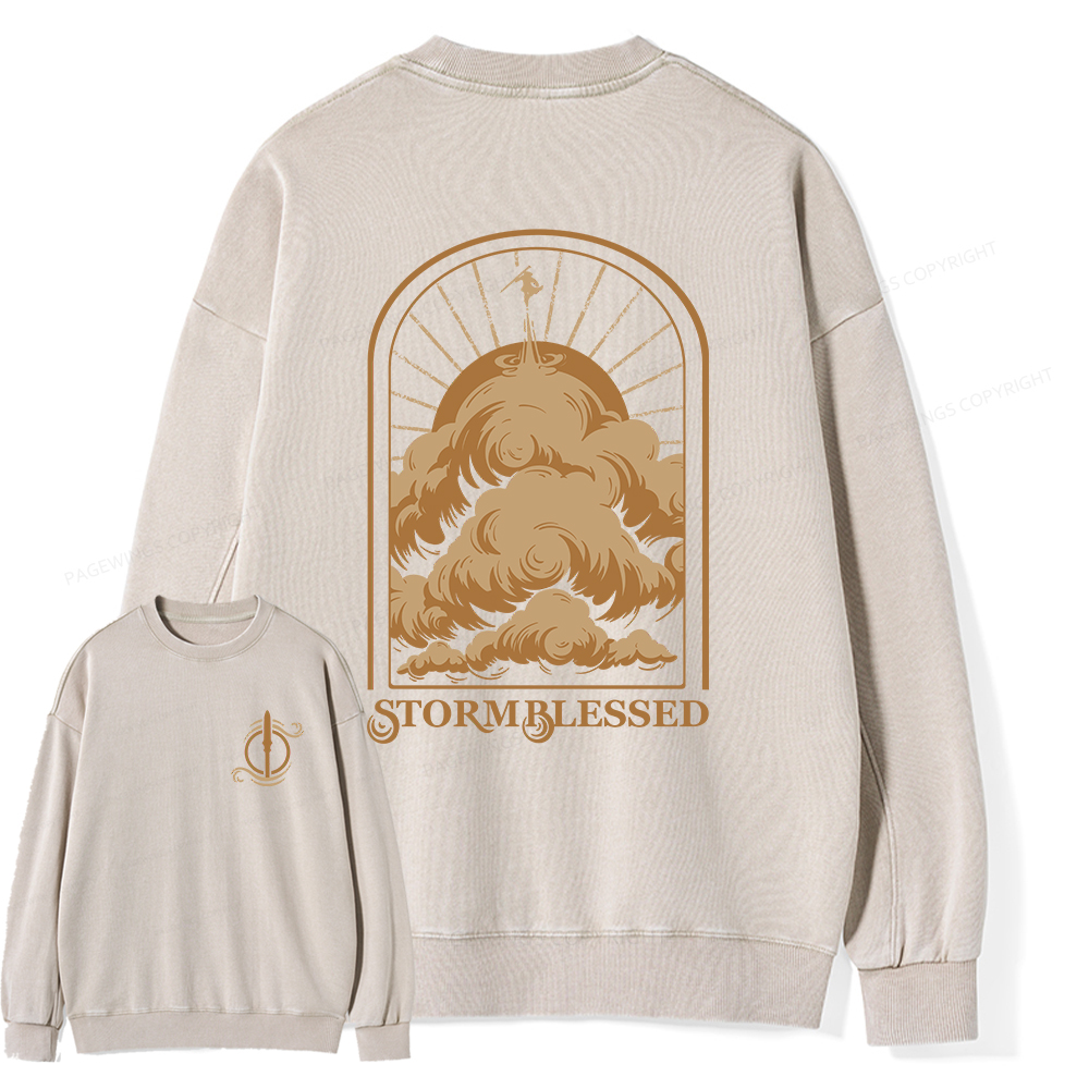 Pagewings Stormblessed Unisex Washed Sweatshirt