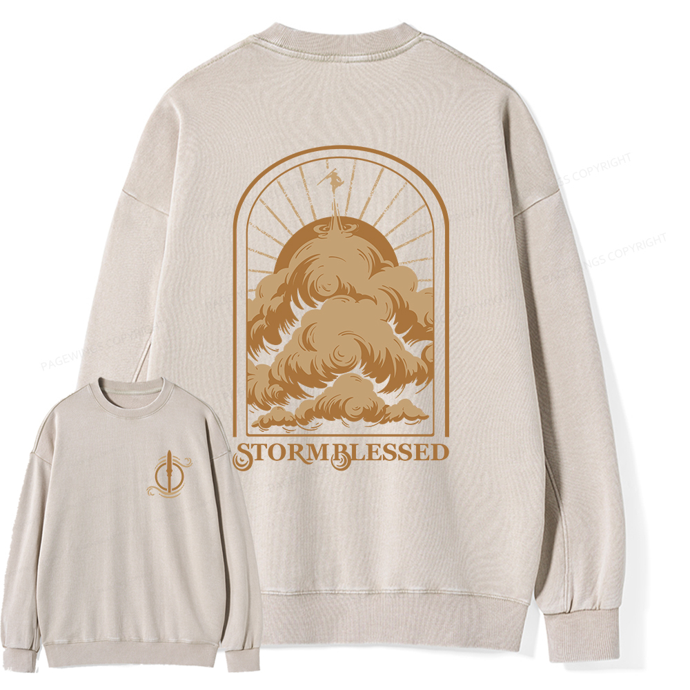 Pagewings Stormblessed Unisex Washed Sweatshirt