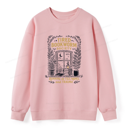 Pagewings Tired Bookworm Society Unisex Classic Sweatshirt