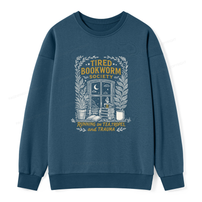 Pagewings Tired Bookworm Society Unisex Classic Sweatshirt