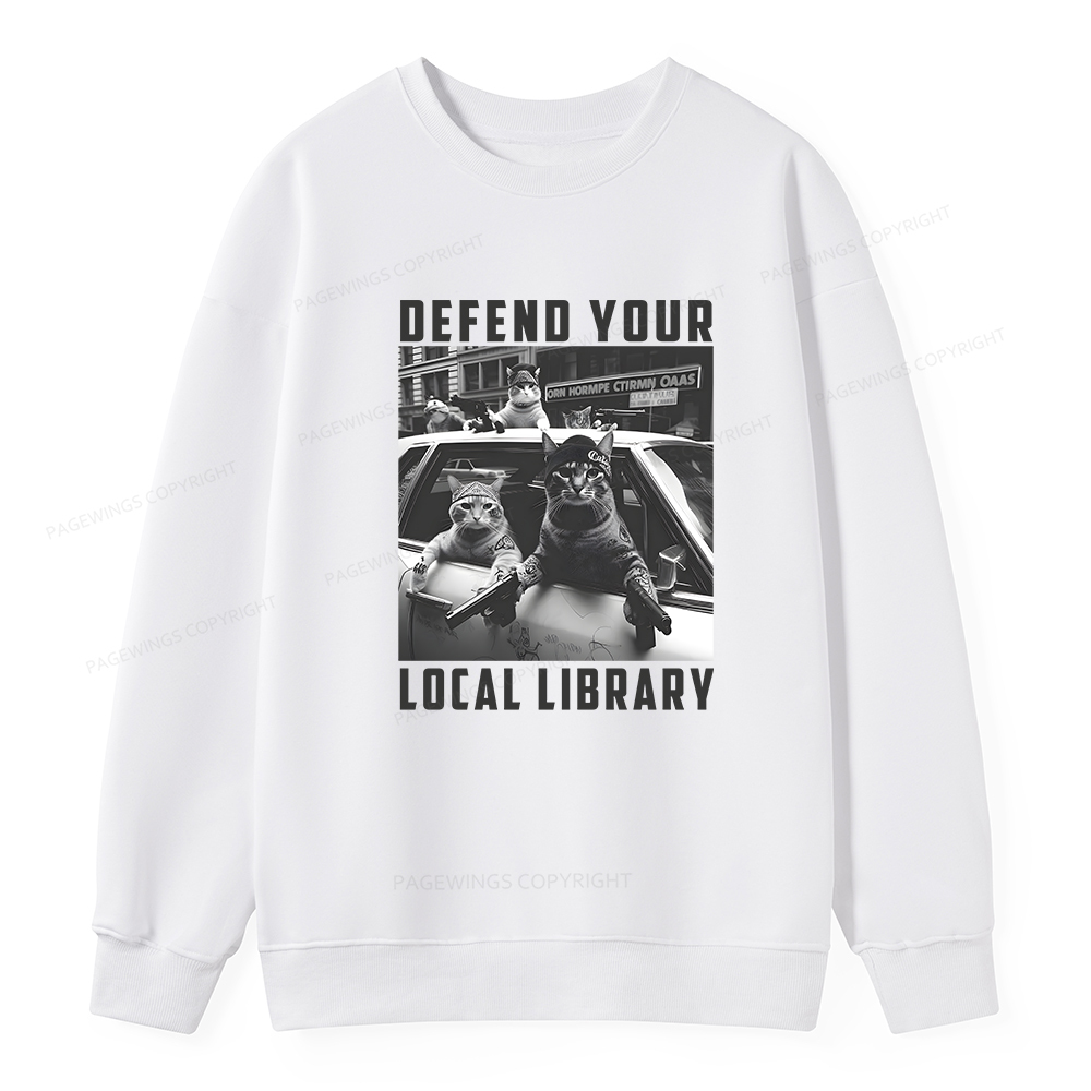Pagewings Defend Your Local Library Unisex Classic Sweatshirt