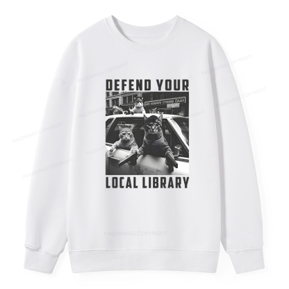 Pagewings Defend Your Local Library Unisex Classic Sweatshirt