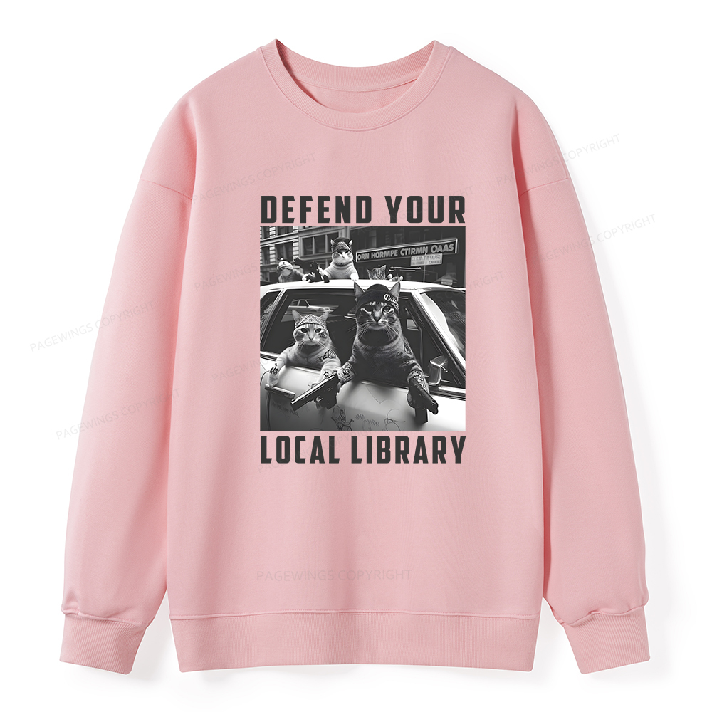 Pagewings Defend Your Local Library Unisex Classic Sweatshirt