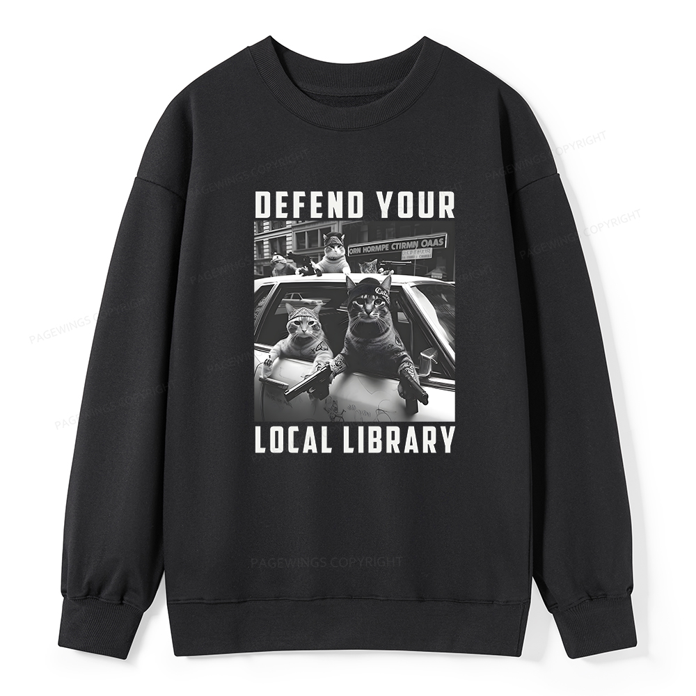 Pagewings Defend Your Local Library Unisex Classic Sweatshirt