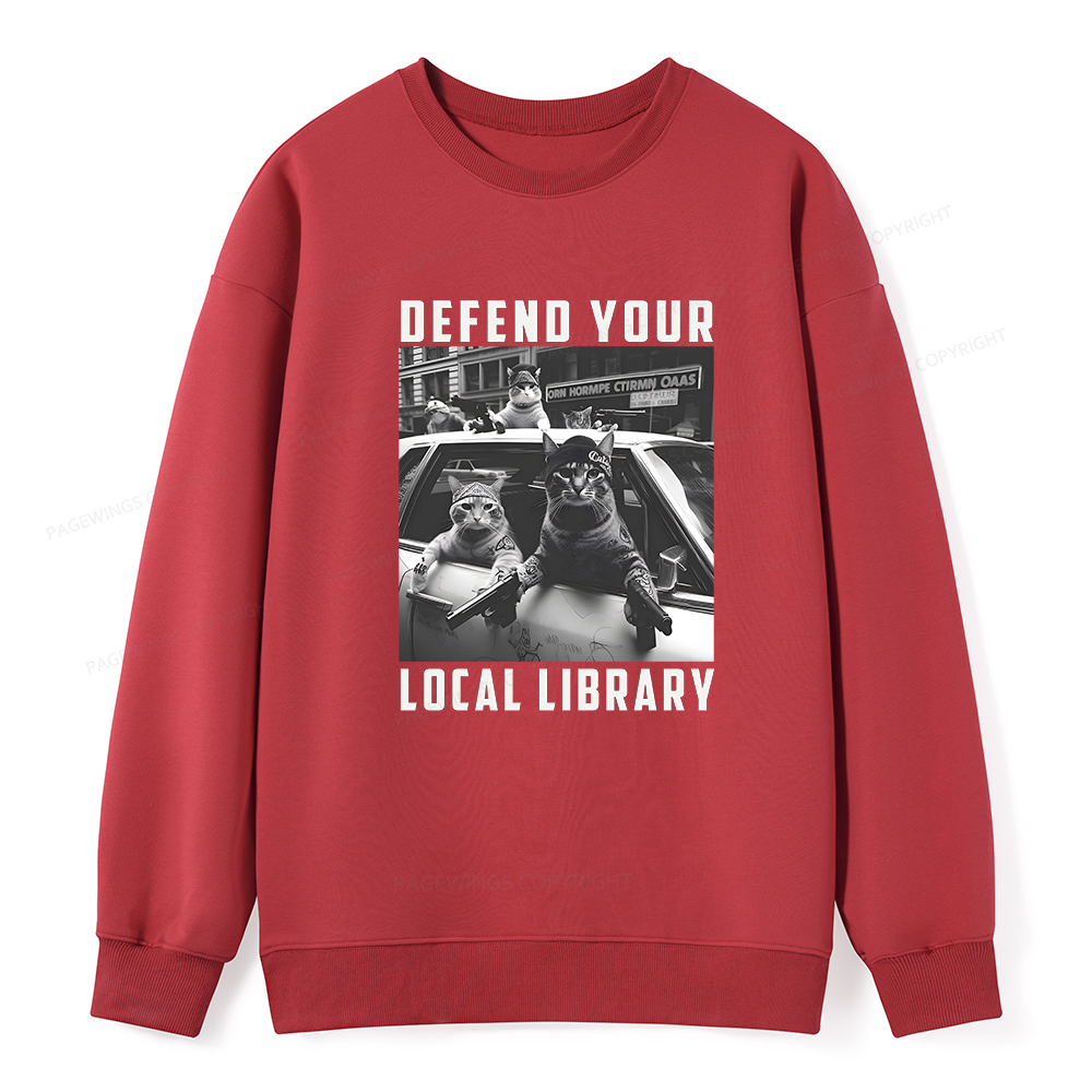 Pagewings Defend Your Local Library Unisex Classic Sweatshirt