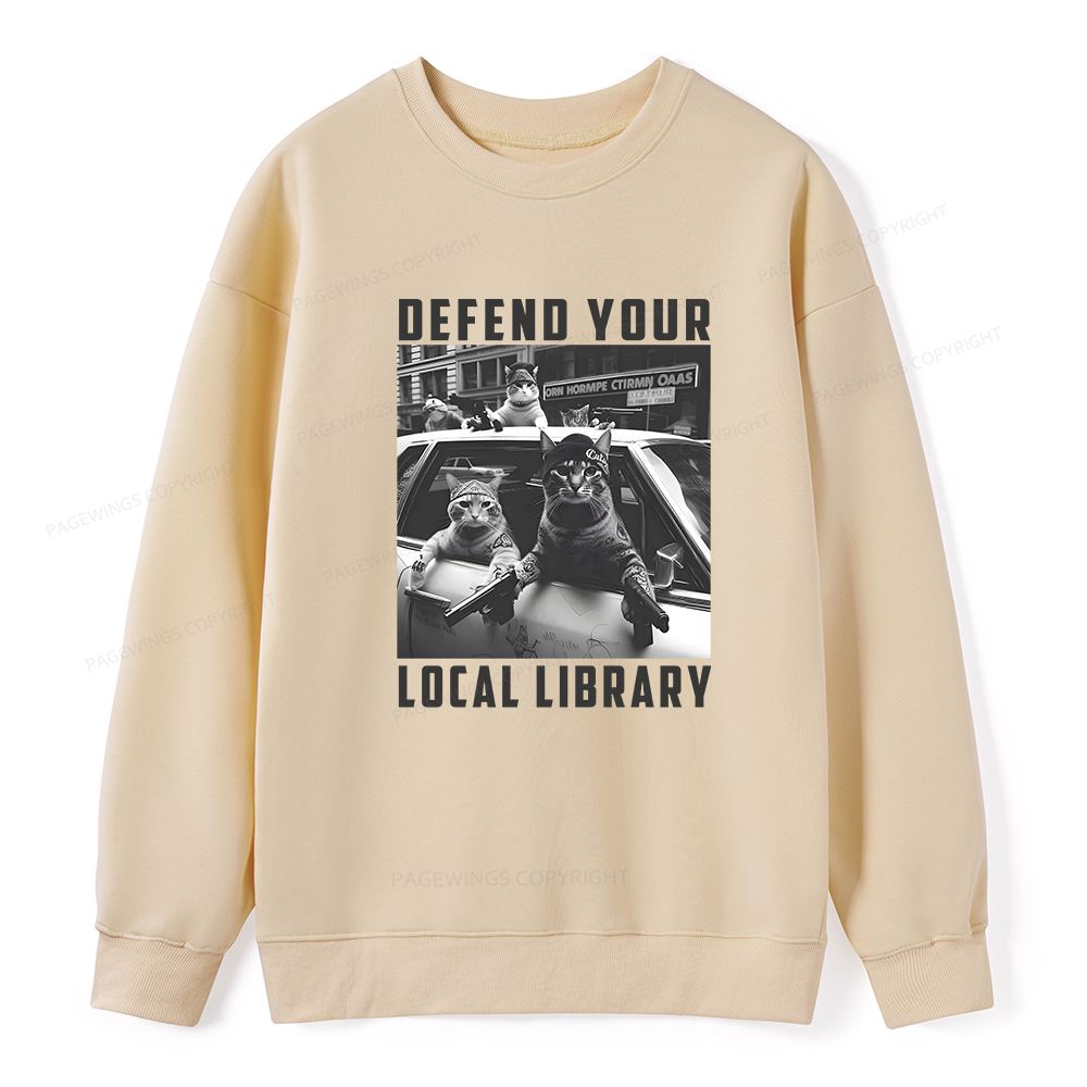 Pagewings Defend Your Local Library Unisex Classic Sweatshirt
