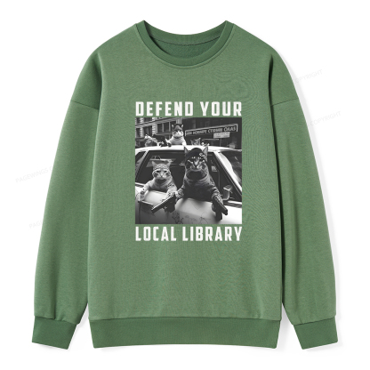 Pagewings Defend Your Local Library Unisex Classic Sweatshirt