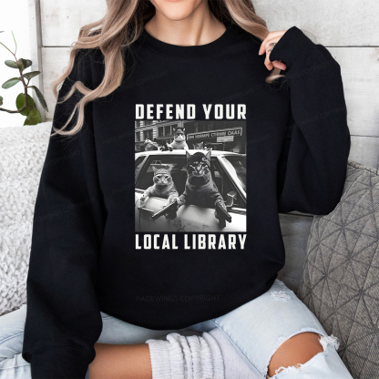 Pagewings Defend Your Local Library Unisex Classic Sweatshirt