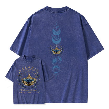 Pagewings Velaris City Of Starlight  Unisex Washed T-shirt