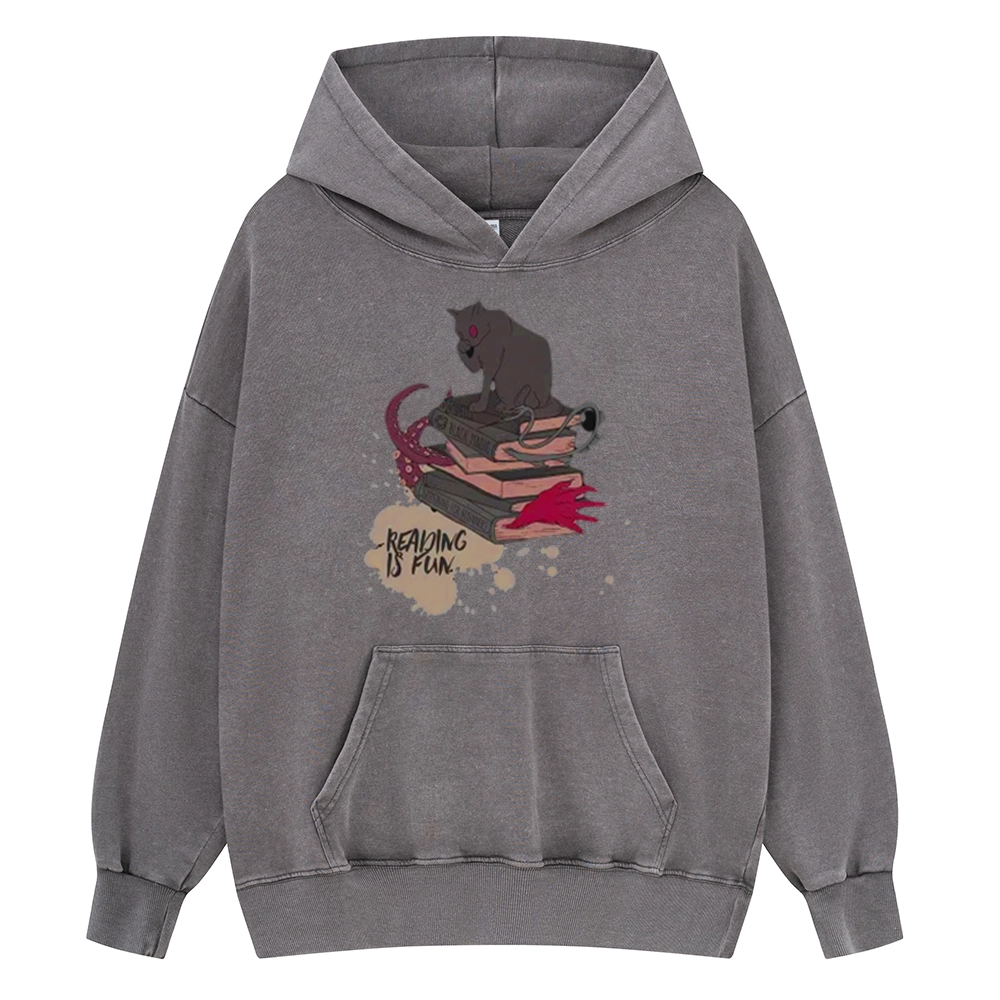 Pagewings Reading is Fun Unisex Washed Hoodie