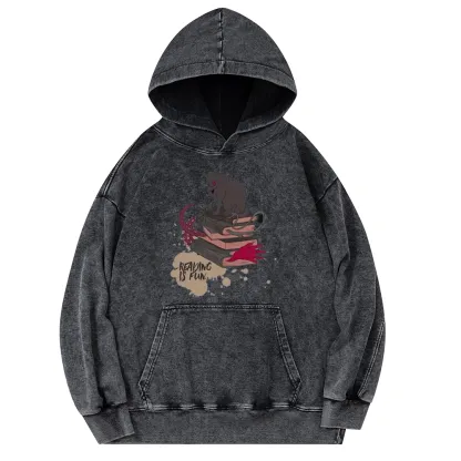 Pagewings Reading is Fun Unisex Washed Hoodie