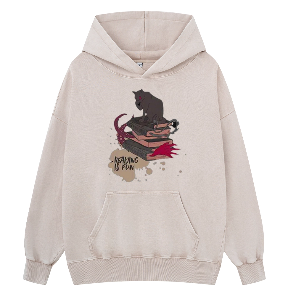 Pagewings Reading is Fun Unisex Washed Hoodie
