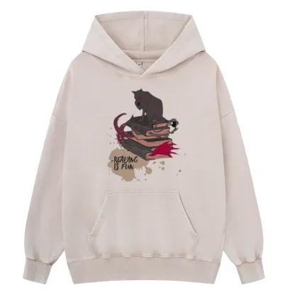 Pagewings Reading is Fun Unisex Washed Hoodie