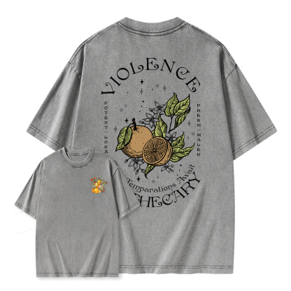 Pagewings Violence Apothecary Unisex Washed T-shirt