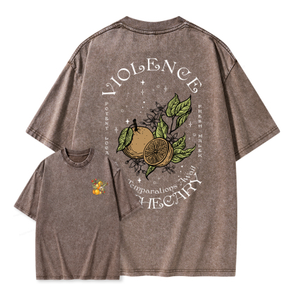 Pagewings Violence Apothecary Unisex Washed T-shirt