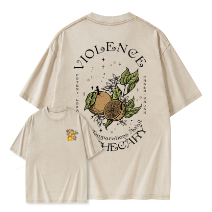 Pagewings Violence Apothecary Unisex Washed T-shirt