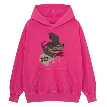 Pagewings Reading is Fun Unisex Washed Hoodie