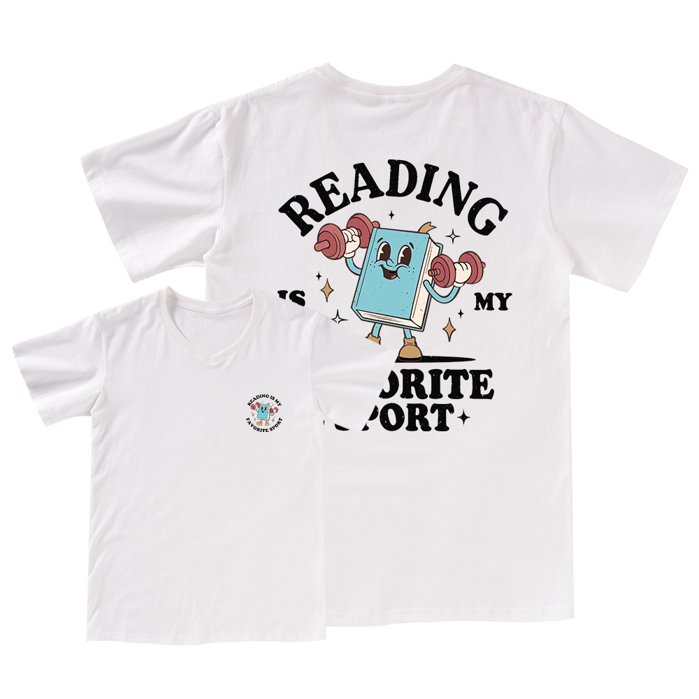Pagewings Reading Is My Favorite Sport V-neck T-shirt