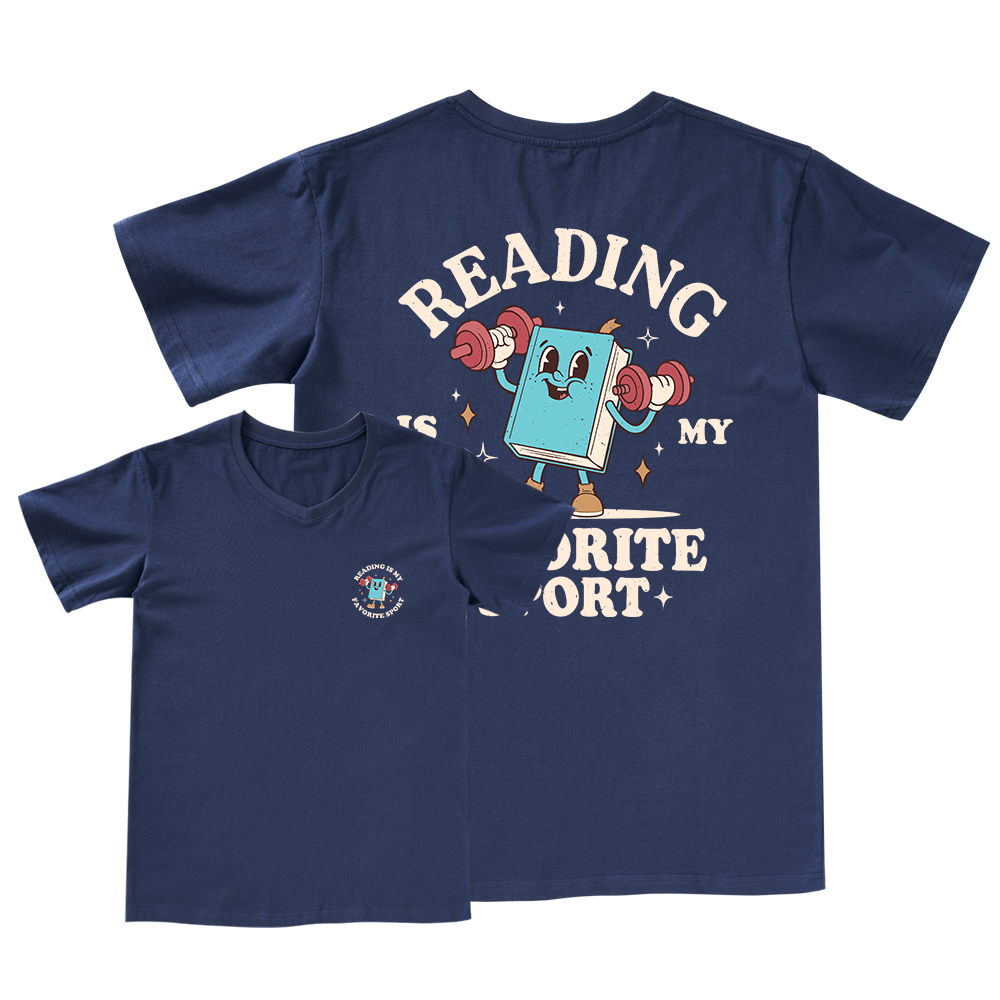 Pagewings Reading Is My Favorite Sport V-neck T-shirt