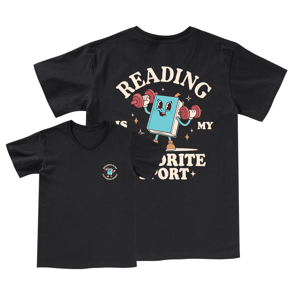 Pagewings Reading Is My Favorite Sport V-neck T-shirt