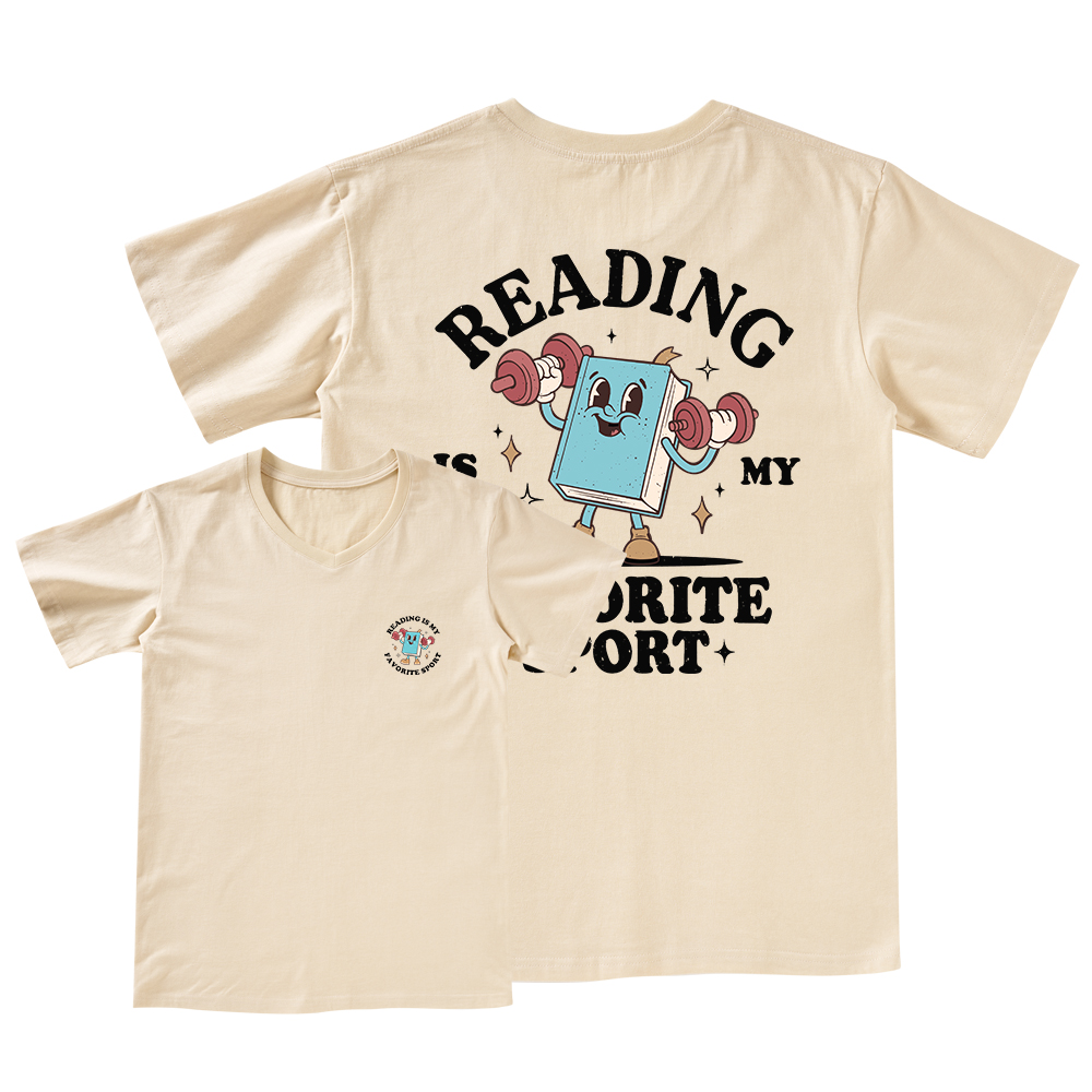 Pagewings Reading Is My Favorite Sport V-neck T-shirt