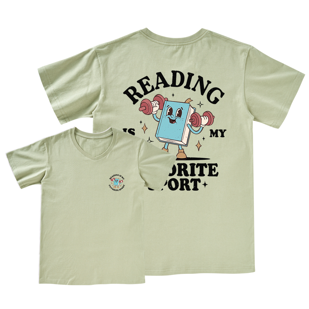 Pagewings Reading Is My Favorite Sport V-neck T-shirt