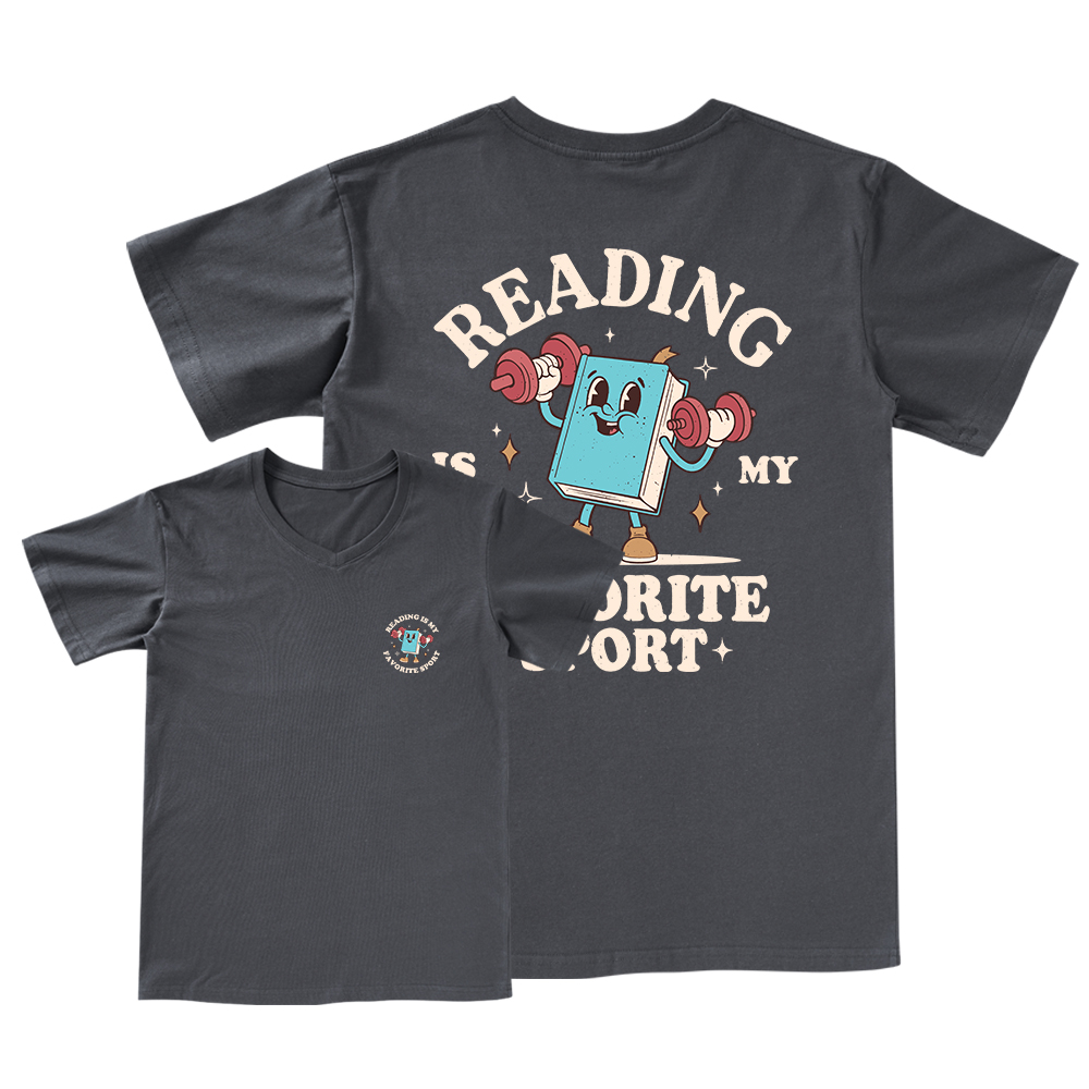 Pagewings Reading Is My Favorite Sport V-neck T-shirt