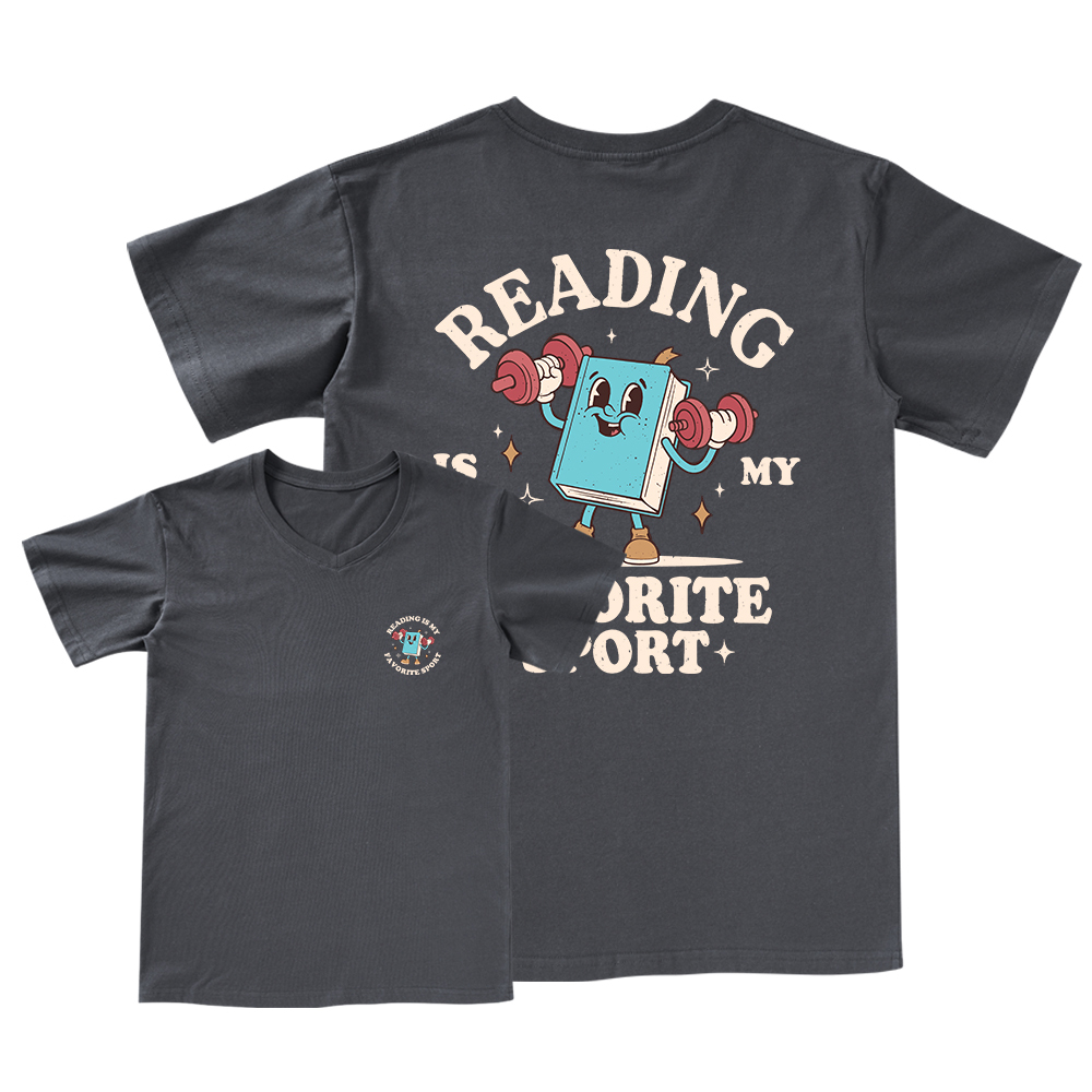 Pagewings Reading Is My Favorite Sport V-neck T-shirt