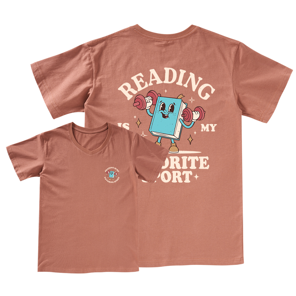 Pagewings Reading Is My Favorite Sport V-neck T-shirt