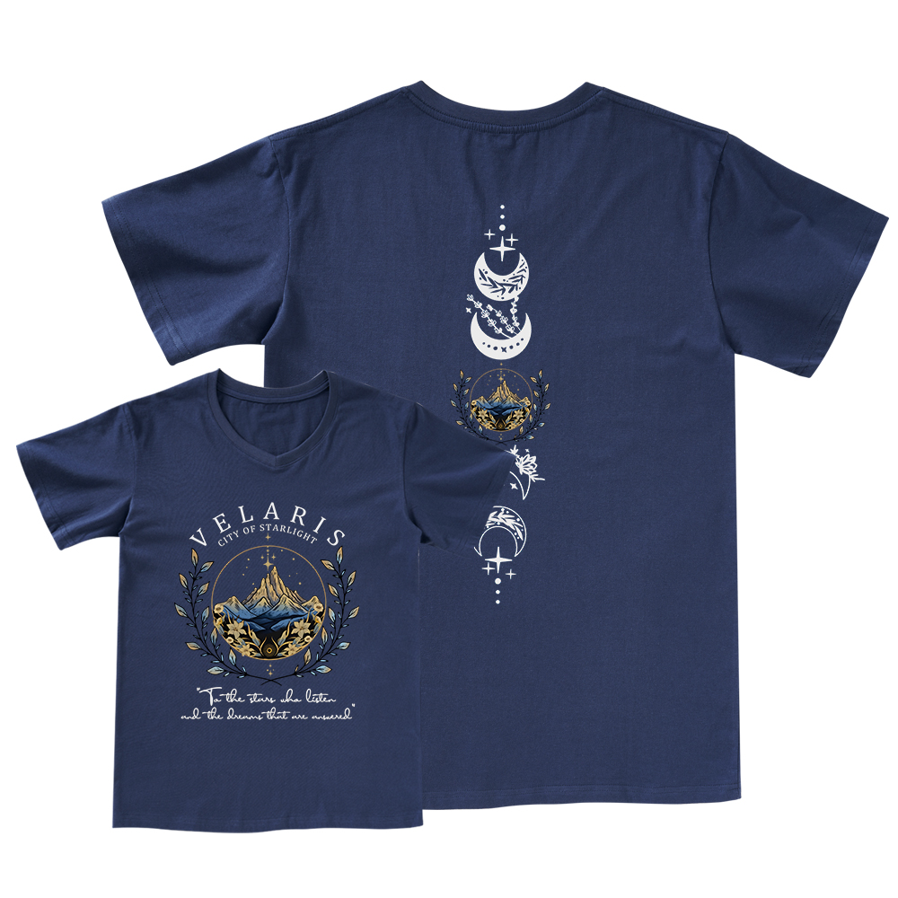 Pagewings Velaris City Of Starlight V-neck T-shirt