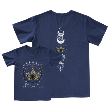 Pagewings Velaris City Of Starlight V-neck T-shirt