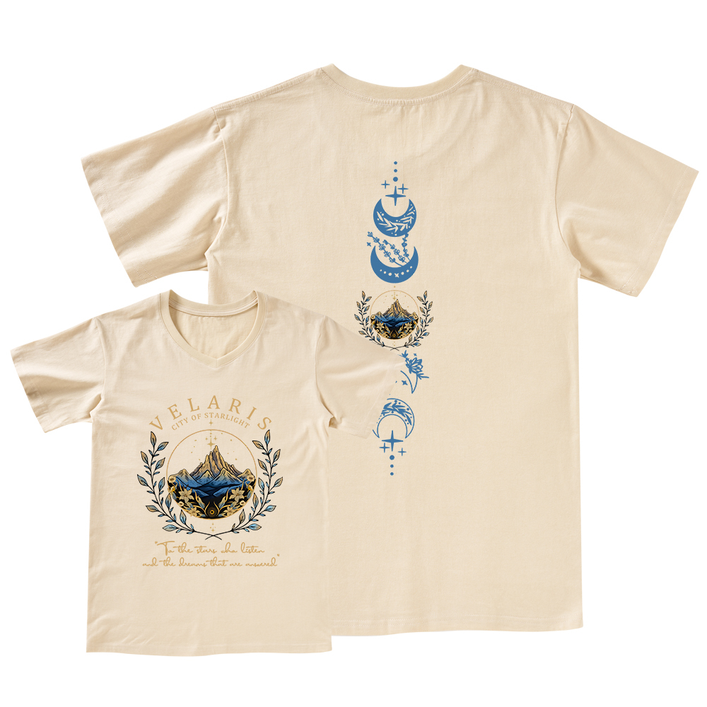 Pagewings Velaris City Of Starlight V-neck T-shirt