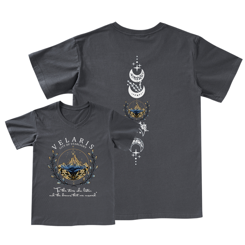 Pagewings Velaris City Of Starlight V-neck T-shirt