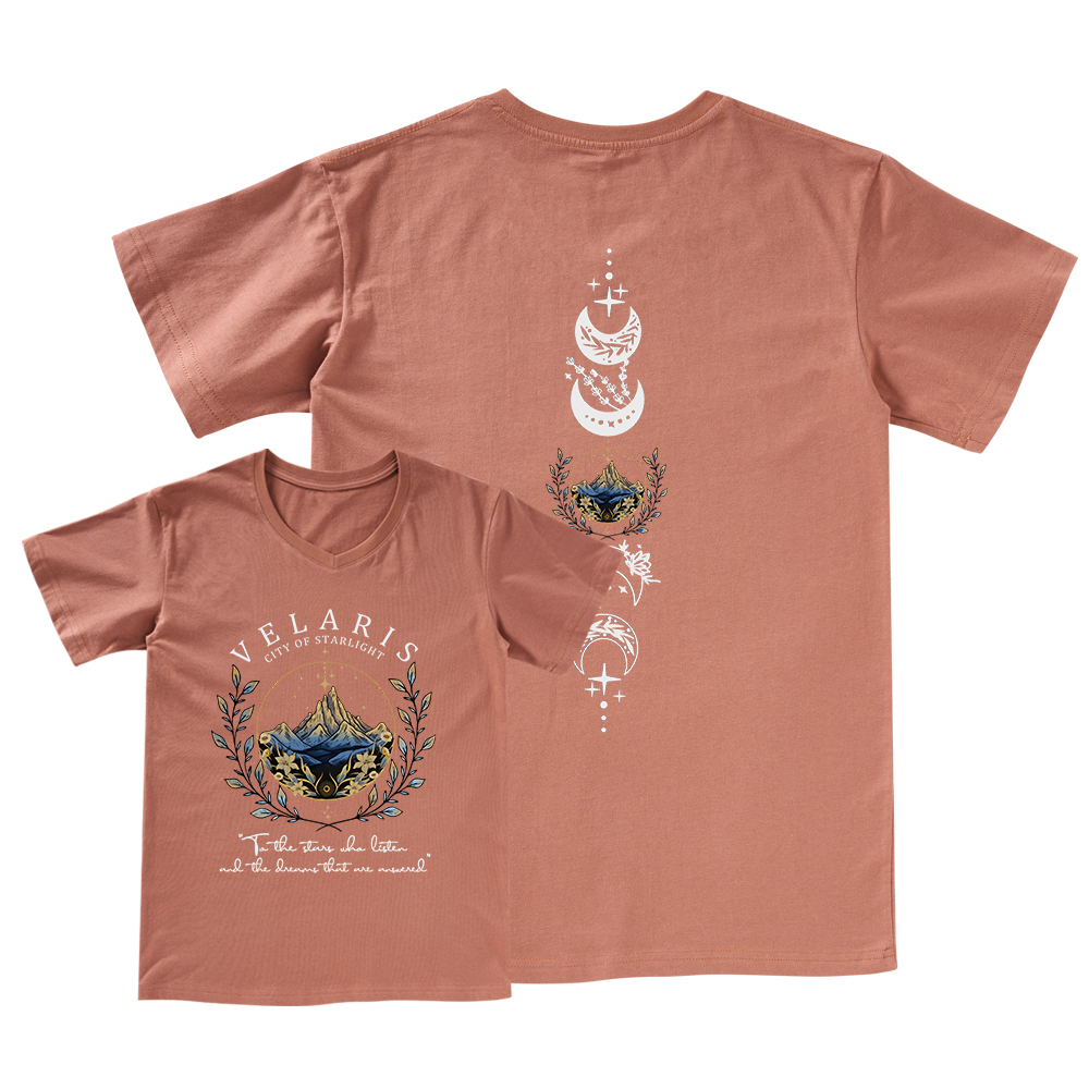 Pagewings Velaris City Of Starlight V-neck T-shirt