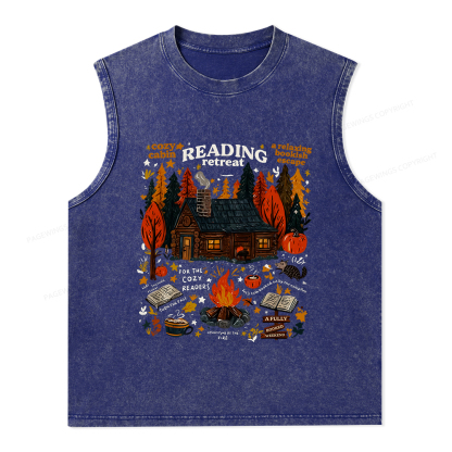 Pagewings Reading Retreat Unisex Washed Tank Top