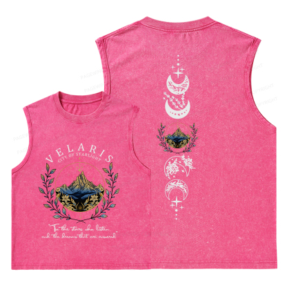 Pagewings Velaris City Of Starlight Unisex Washed Tank Top