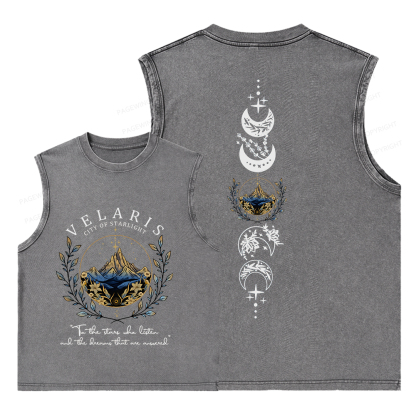 Pagewings Velaris City Of Starlight Unisex Washed Tank Top