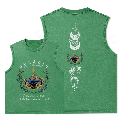 Pagewings Velaris City Of Starlight Unisex Washed Tank Top