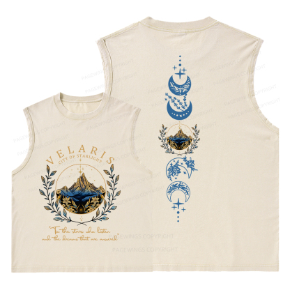 Pagewings Velaris City Of Starlight Unisex Washed Tank Top