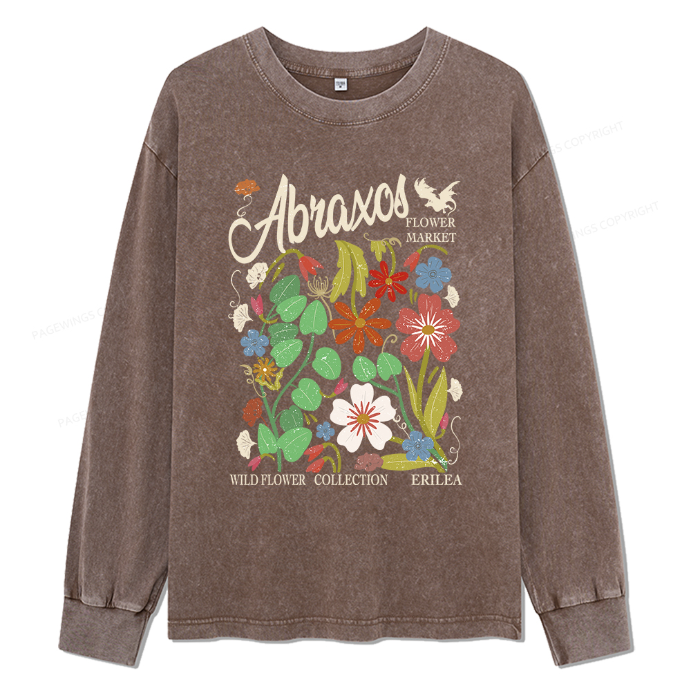 Pagewings Abraxos Unisex Washed Long Sleeve T-shirt