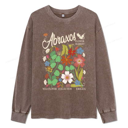 Pagewings Abraxos Unisex Washed Long Sleeve T-shirt