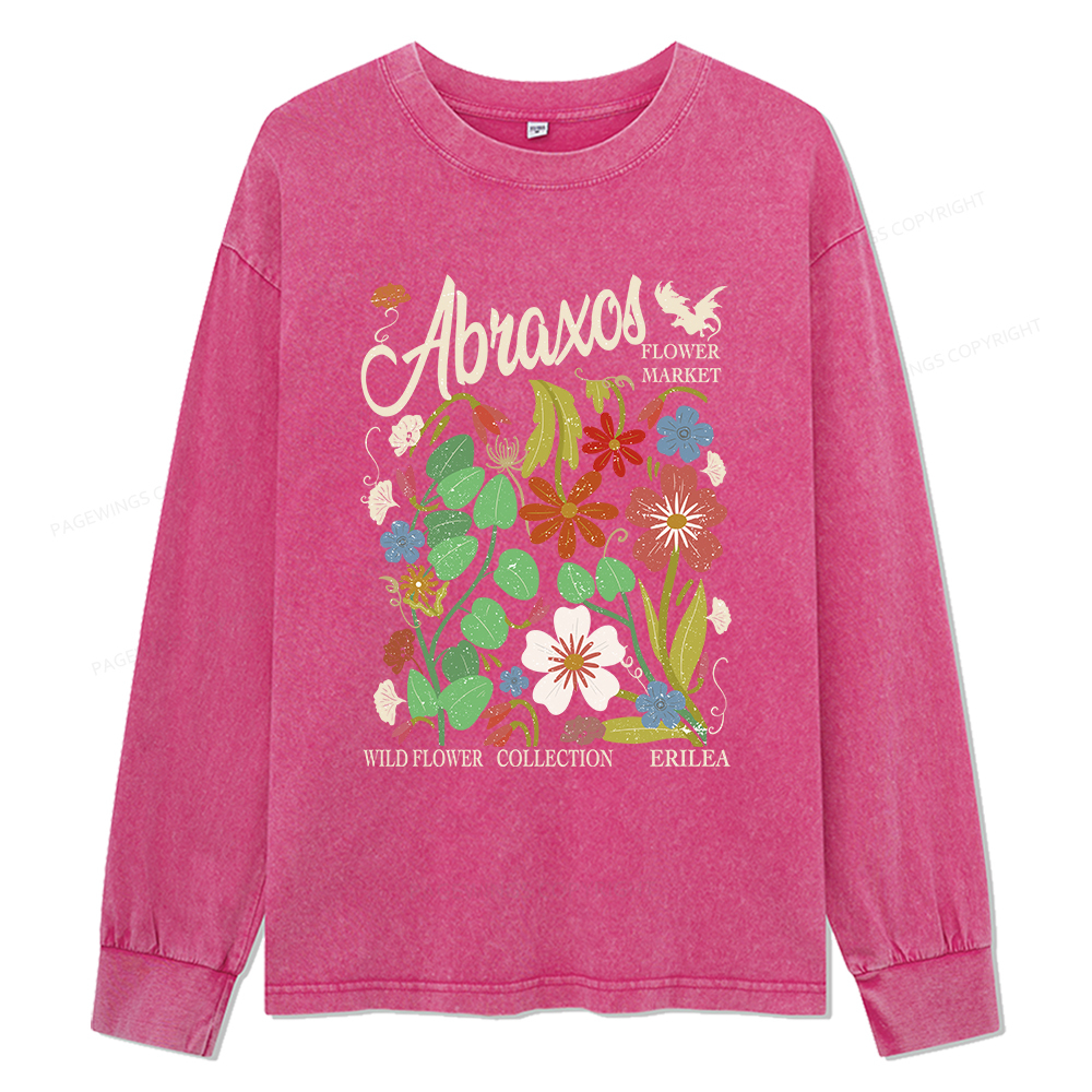 Pagewings Abraxos Unisex Washed Long Sleeve T-shirt