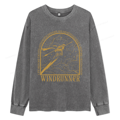Pagewings Windrunner Unisex Washed Long Sleeve T-shirt