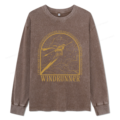 Pagewings Windrunner Unisex Washed Long Sleeve T-shirt