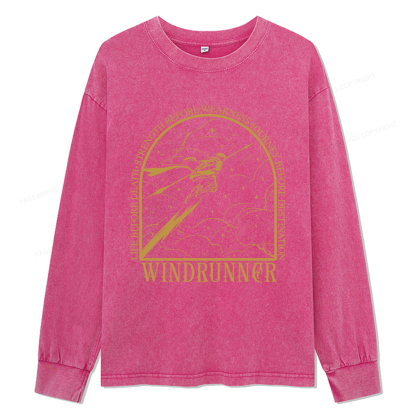 Pagewings Windrunner Unisex Washed Long Sleeve T-shirt
