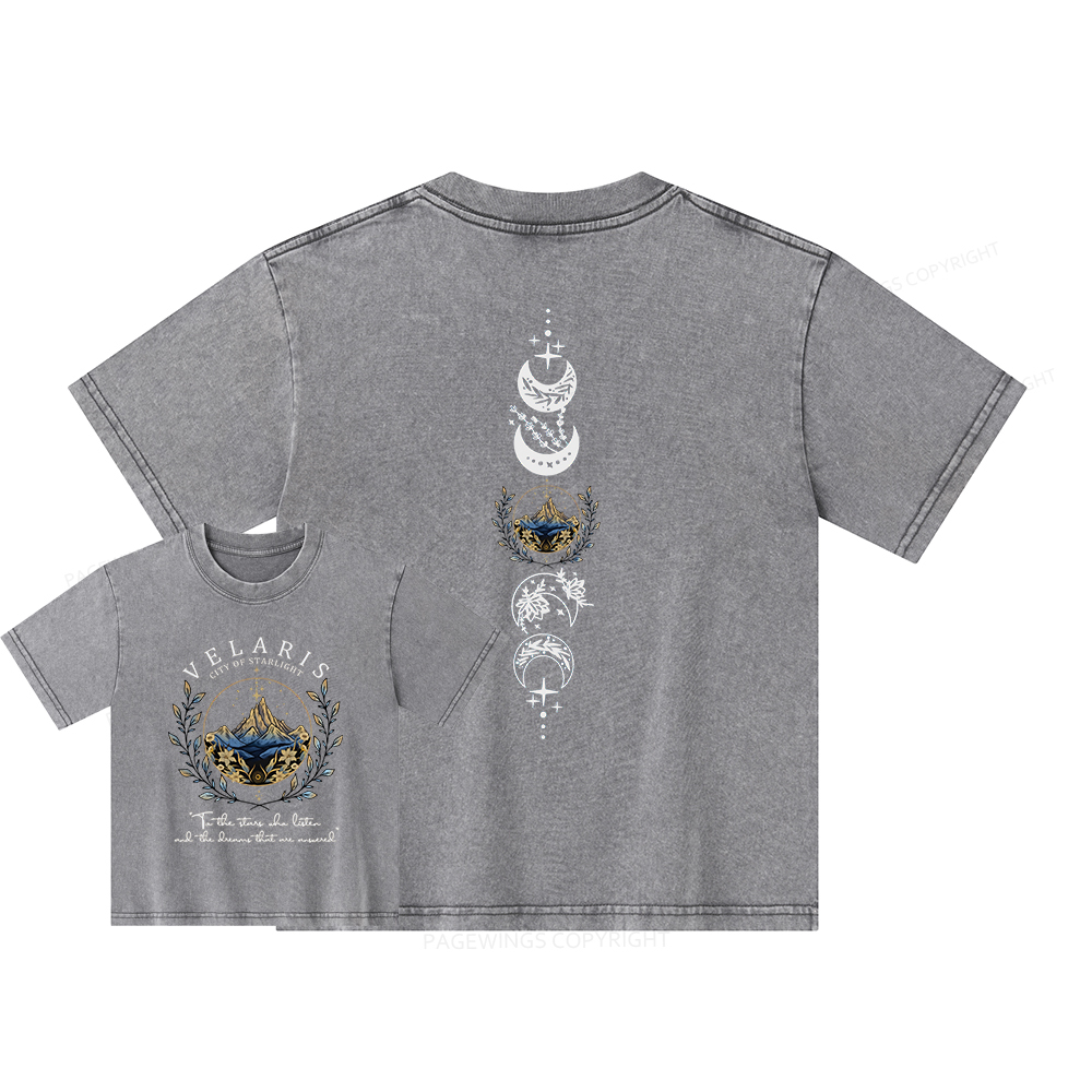 Pagewings Velaris City Of Starlight Unisex Kids Washed T-shirt