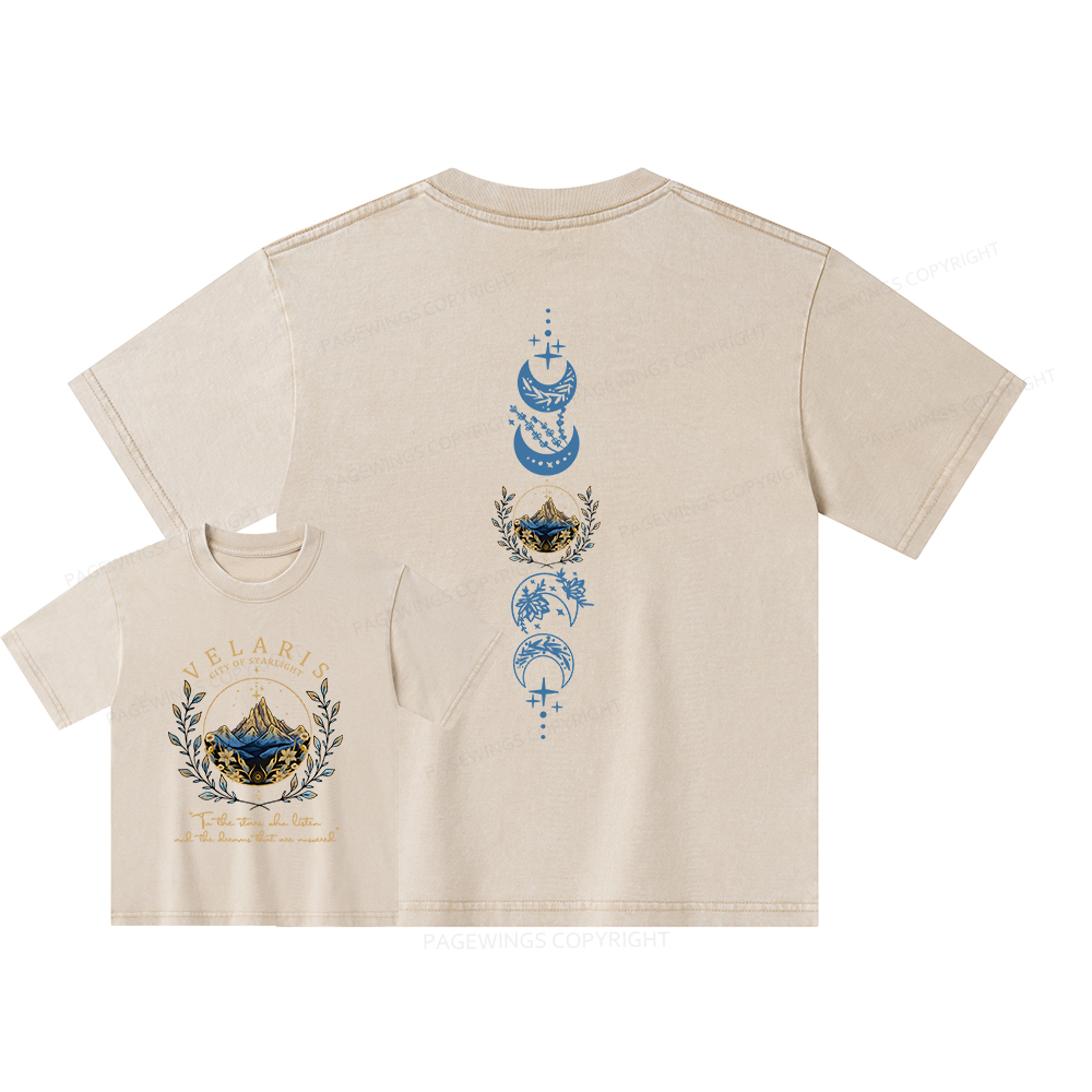 Pagewings Velaris City Of Starlight Unisex Kids Washed T-shirt
