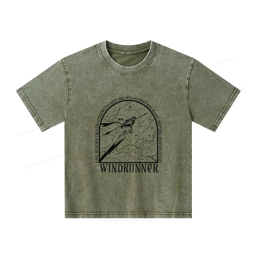 Pagewings Windrunner Unisex Kids Washed T-shirt
