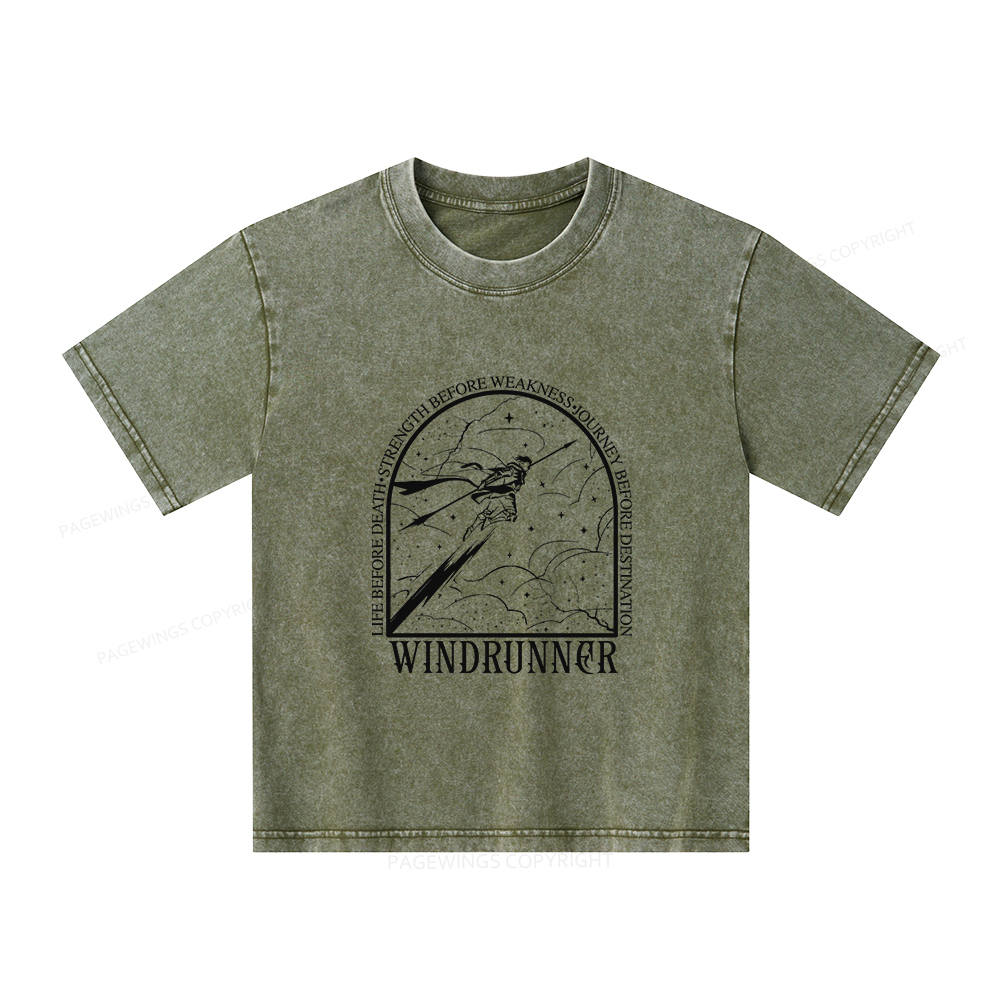 Pagewings Windrunner Unisex Kids Washed T-shirt