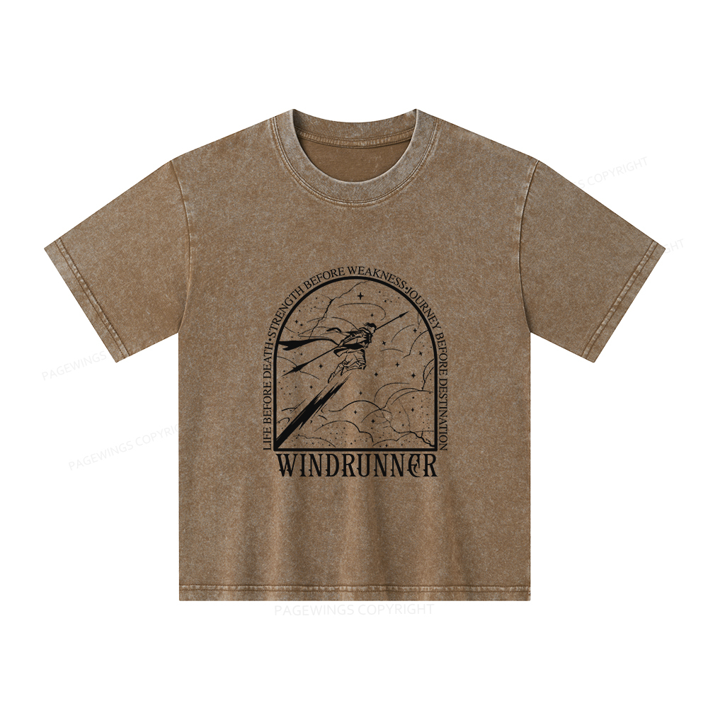 Pagewings Windrunner Unisex Kids Washed T-shirt